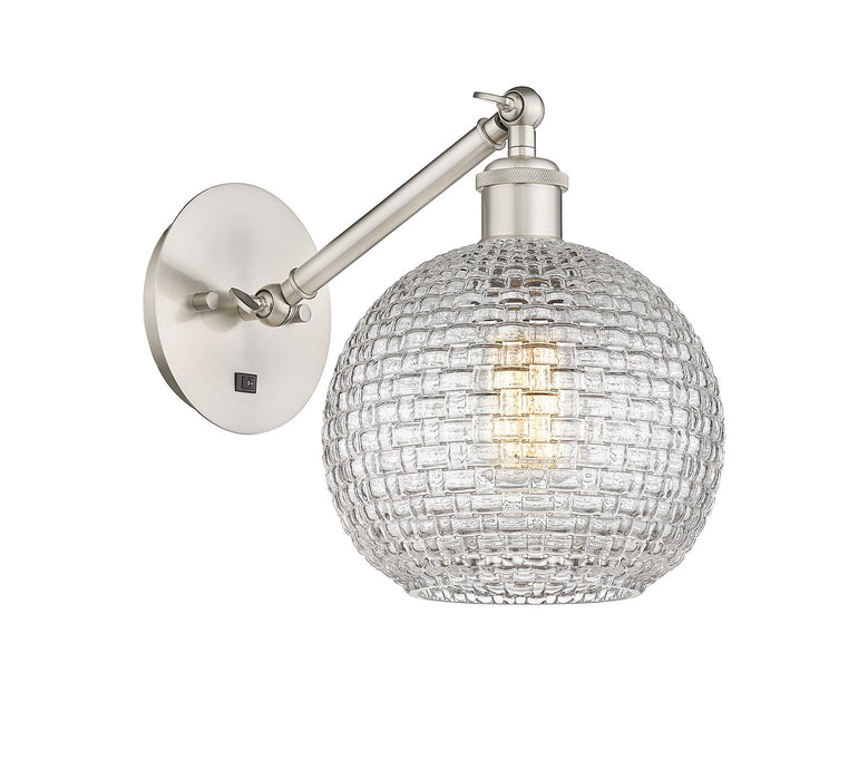 Innovations 317-1W-SN-G122C-8CL One Light Wall Sconce, Brushed Satin Nickel