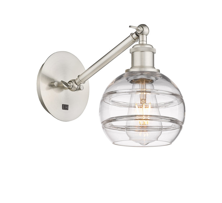 Innovations 317-1W-SN-G556-6CL One Light Wall Sconce, Brushed Satin Nickel