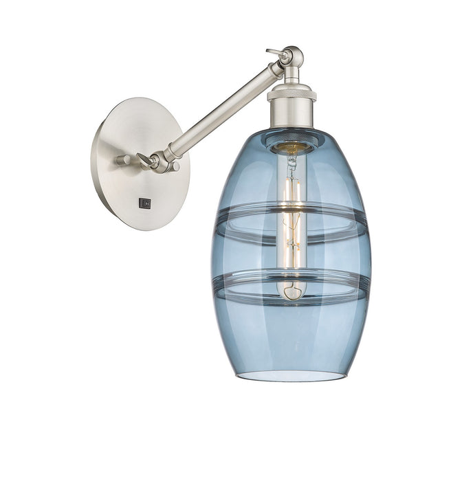 Innovations 317-1W-SN-G557-6BL One Light Wall Sconce, Brushed Satin Nickel