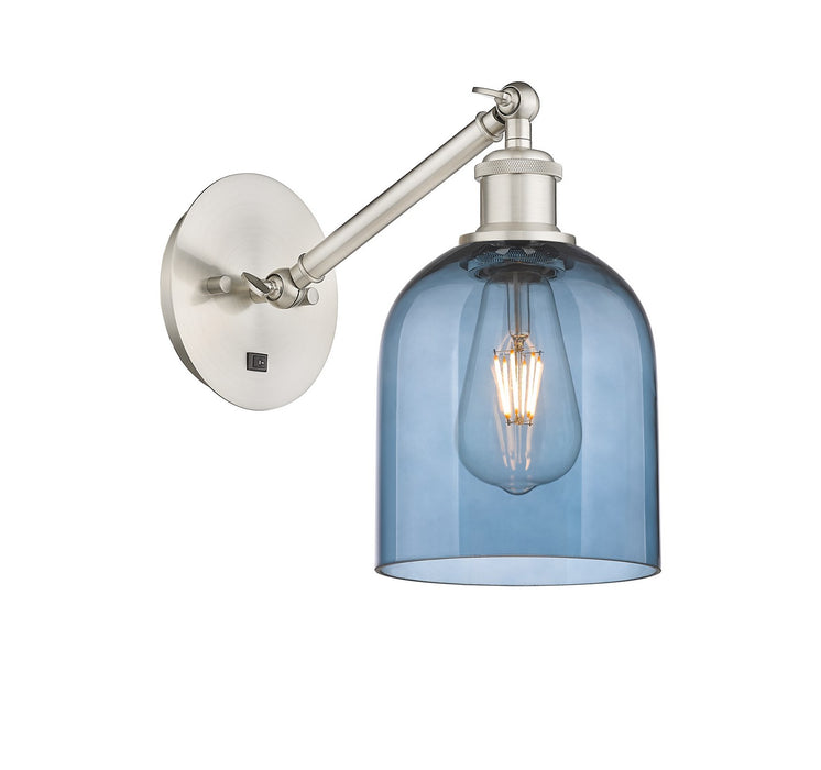 Innovations 317-1W-SN-G558-6BL One Light Wall Sconce, Brushed Satin Nickel