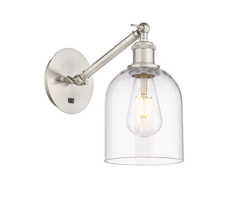 Innovations 317-1W-SN-G558-6CL One Light Wall Sconce, Brushed Satin Nickel