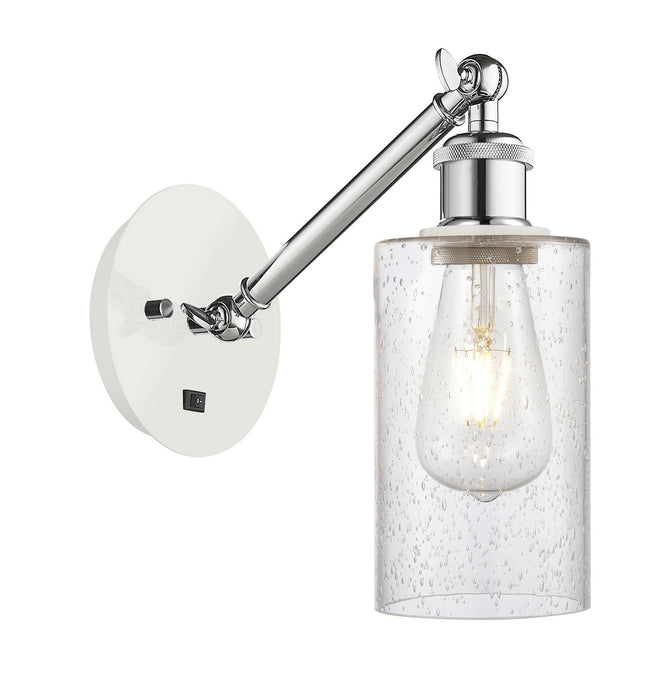 Innovations 317-1W-WPC-G804 One Light Wall Sconce, White Polished Chrome