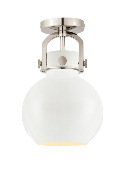 Innovations 410-1F-PN-M410-8W One Light Flush Mount, Polished Nickel
