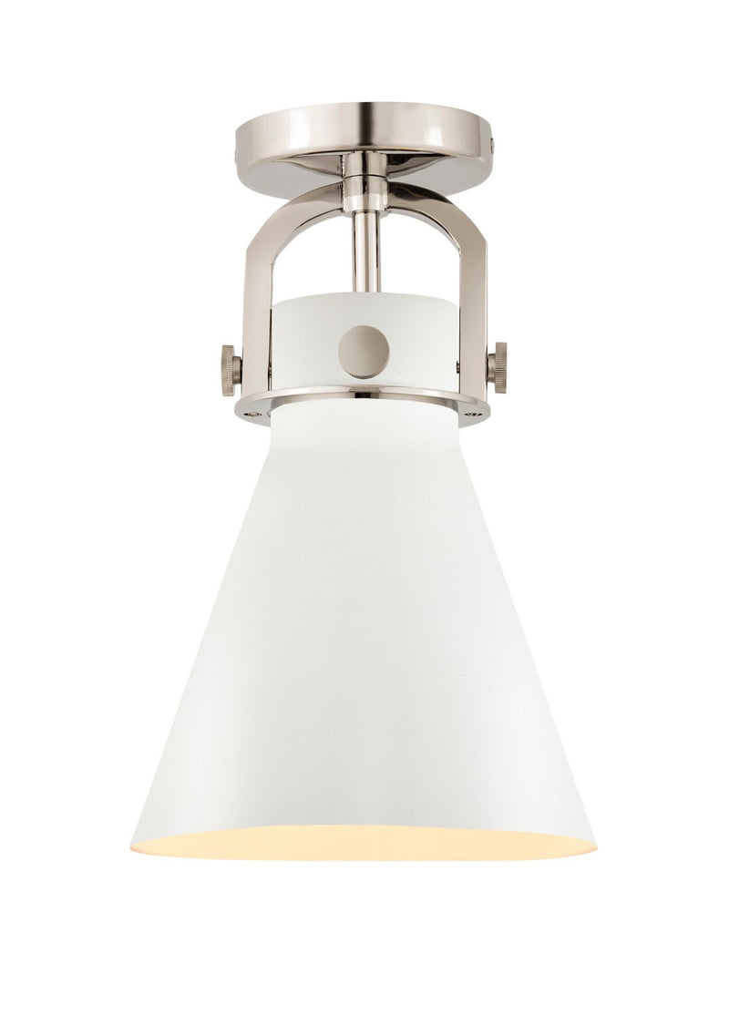 Innovations 410-1F-PN-M411-8W One Light Flush Mount, Polished Nickel