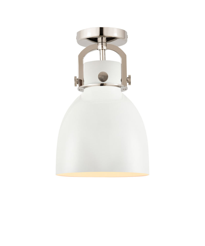 Innovations 410-1F-PN-M412-8W One Light Flush Mount, Polished Nickel
