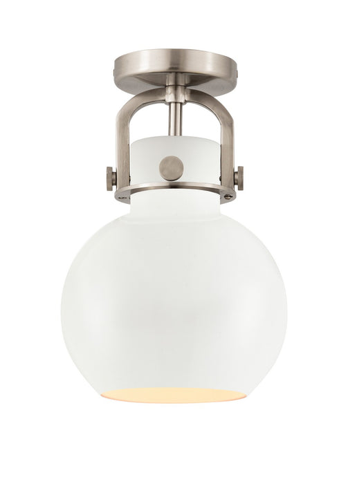 Innovations 410-1F-SN-M410-8W One Light Flush Mount, Satin Nickel