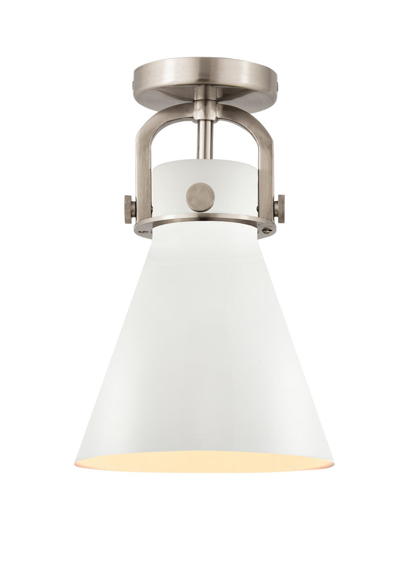 Innovations 410-1F-SN-M411-8W One Light Flush Mount, Satin Nickel