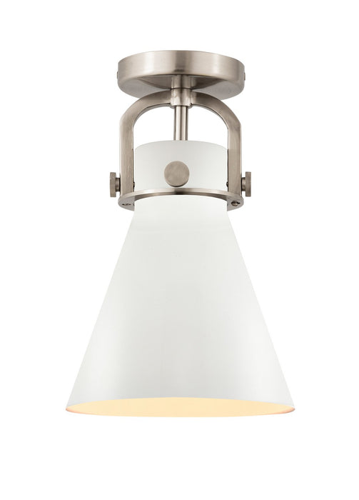 Innovations 410-1F-SN-M411-8W One Light Flush Mount, Satin Nickel