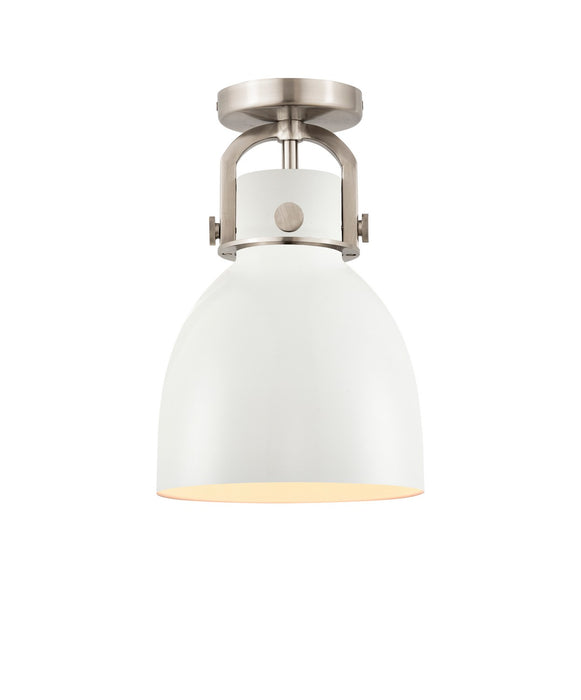 Innovations 410-1F-SN-M412-8W One Light Flush Mount, Satin Nickel