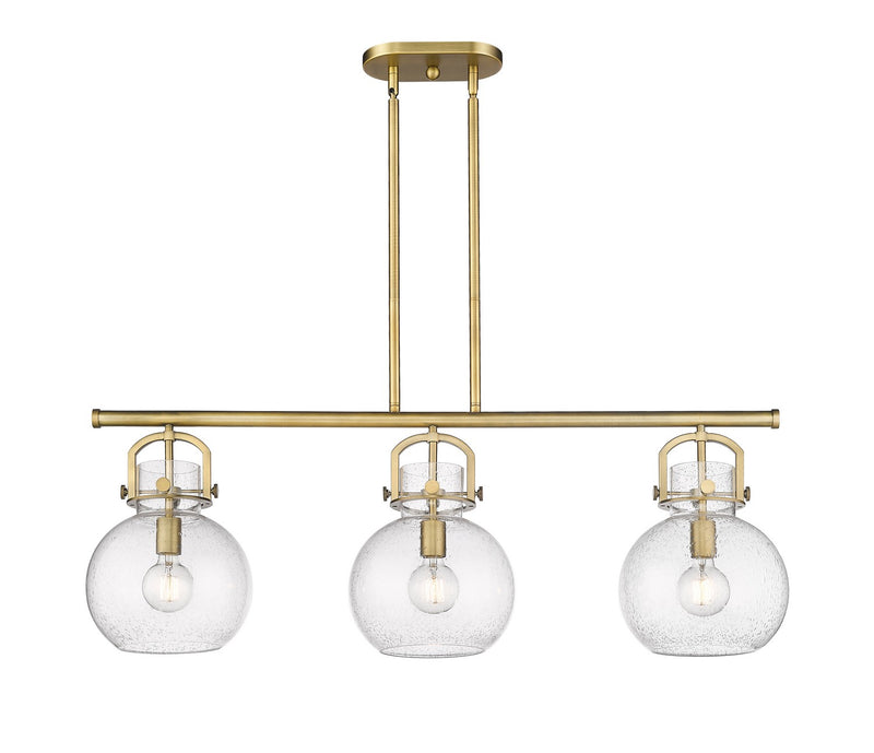Innovations 410-3I-BB-G410-10SDY Three Light Island Pendant, Brushed Brass