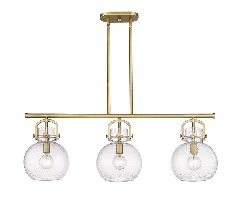 Innovations 410-3I-BB-G410-10SDY Three Light Island Pendant, Brushed Brass