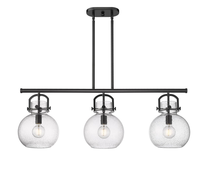 Innovations 410-3I-BK-G410-10SDY Three Light Island Pendant, Matte Black