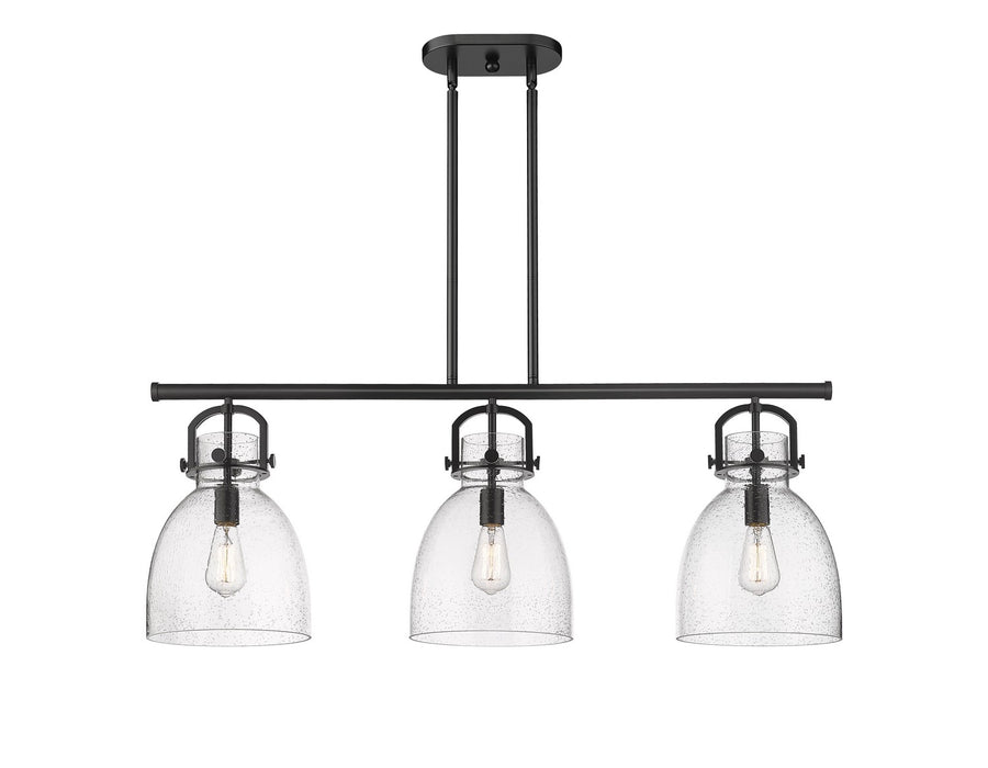 Innovations 410-3I-BK-G412-10SDY Three Light Island Pendant, Matte Black