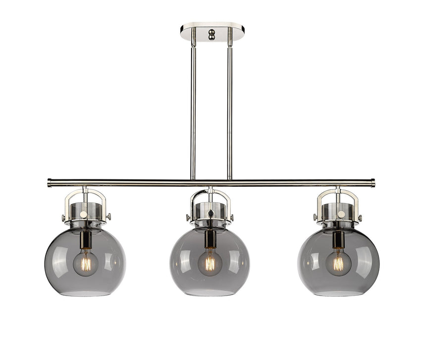 Innovations 410-3I-PN-G410-10SM Three Light Island Pendant, Polished Nickel