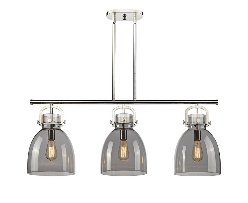 Innovations 410-3I-PN-G412-10SM Three Light Island Pendant, Polished Nickel