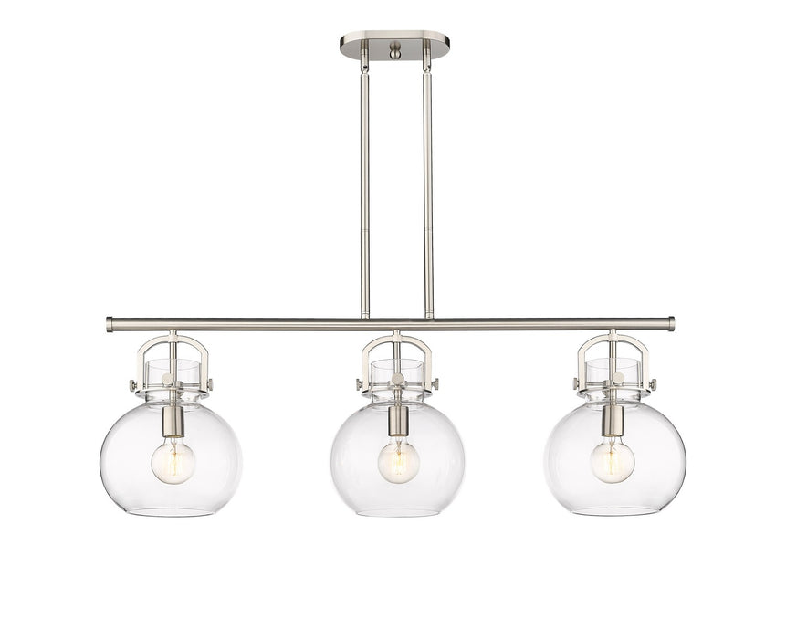 Innovations 410-3I-SN-G410-10CL Three Light Island Pendant, Satin Nickel