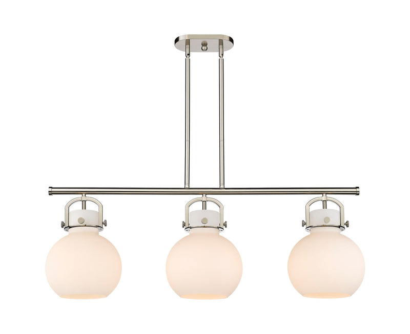 Innovations 410-3I-SN-G410-10WH Three Light Island Pendant, Satin Nickel