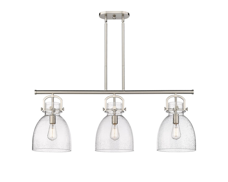 Innovations 410-3I-SN-G412-10SDY Three Light Island Pendant, Satin Nickel
