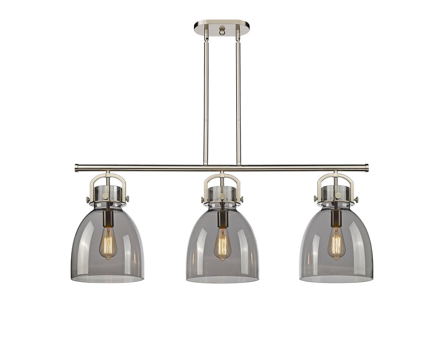 Innovations 410-3I-SN-G412-10SM Three Light Island Pendant, Satin Nickel