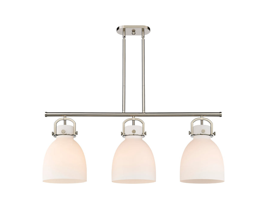 Innovations 410-3I-SN-G412-10WH Three Light Island Pendant, Satin Nickel