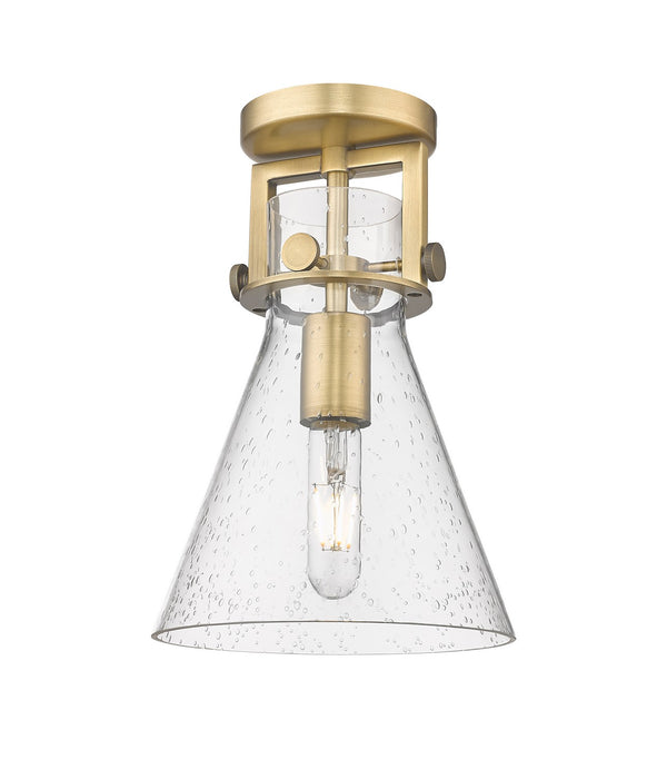 Innovations 411-1F-BB-G411-8SDY One Light Flush Mount, Brushed Brass