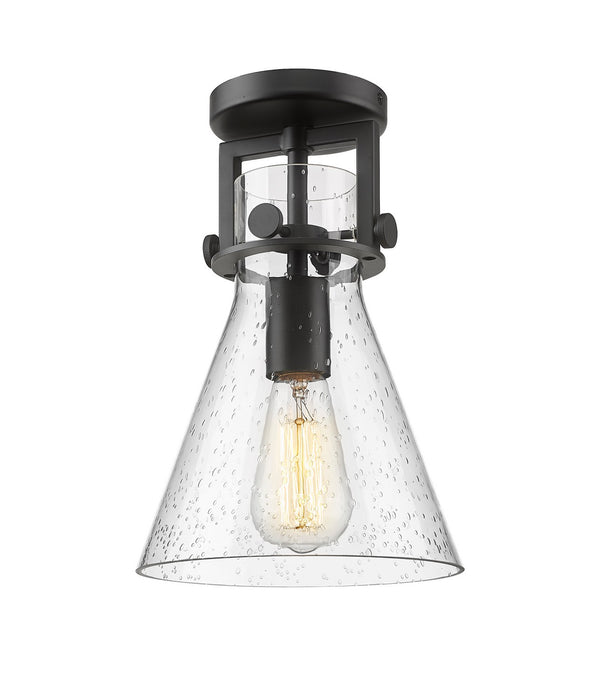 Innovations 411-1F-BK-G411-8SDY One Light Flush Mount, Matte Black