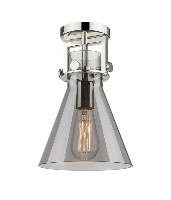 Innovations 411-1F-PN-G411-8SM One Light Flush Mount, Polished Nickel