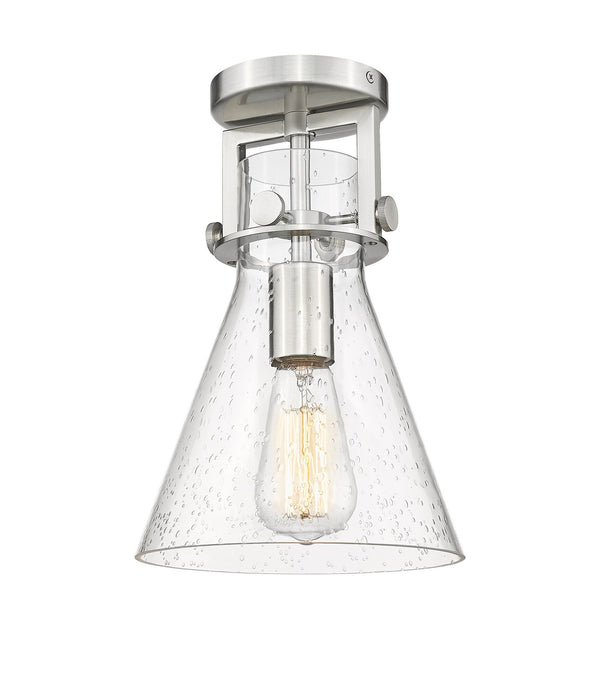 Innovations 411-1F-SN-G411-8SDY One Light Flush Mount, Brushed Satin Nickel