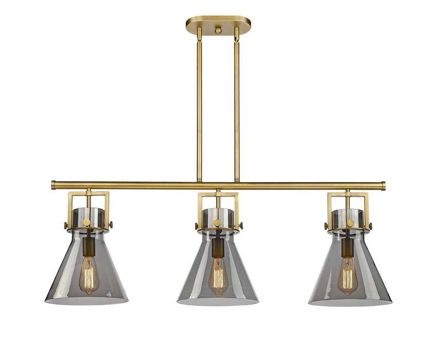 Innovations 411-3I-BB-G411-10SM Three Light Island Pendant, Brushed Brass