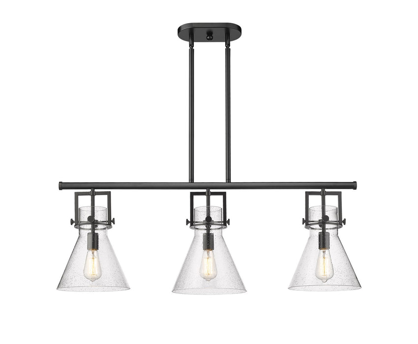 Innovations 411-3I-BK-G411-10SDY Three Light Island Pendant, Matte Black