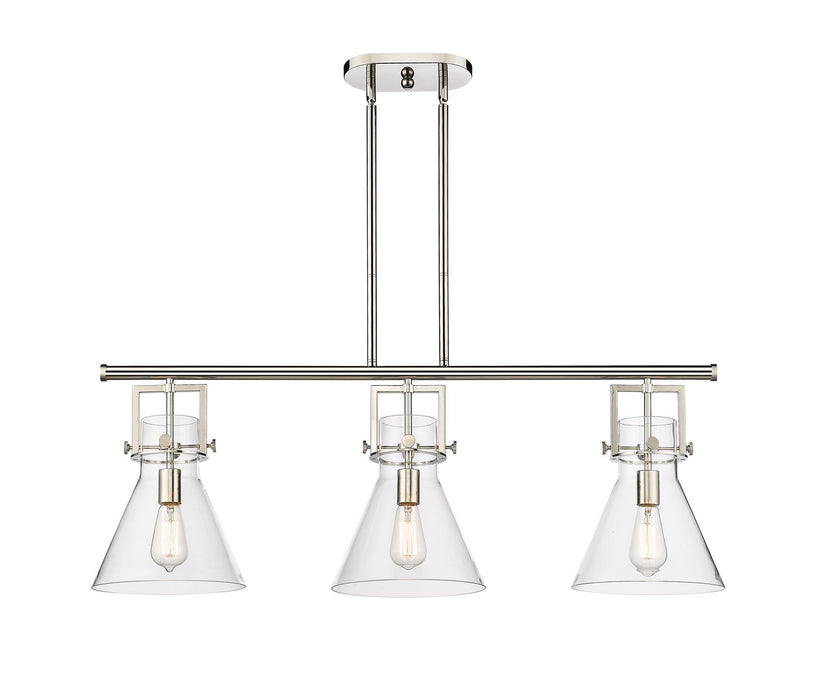 Innovations 411-3I-PN-G411-10CL Three Light Island Pendant, Polished Nickel