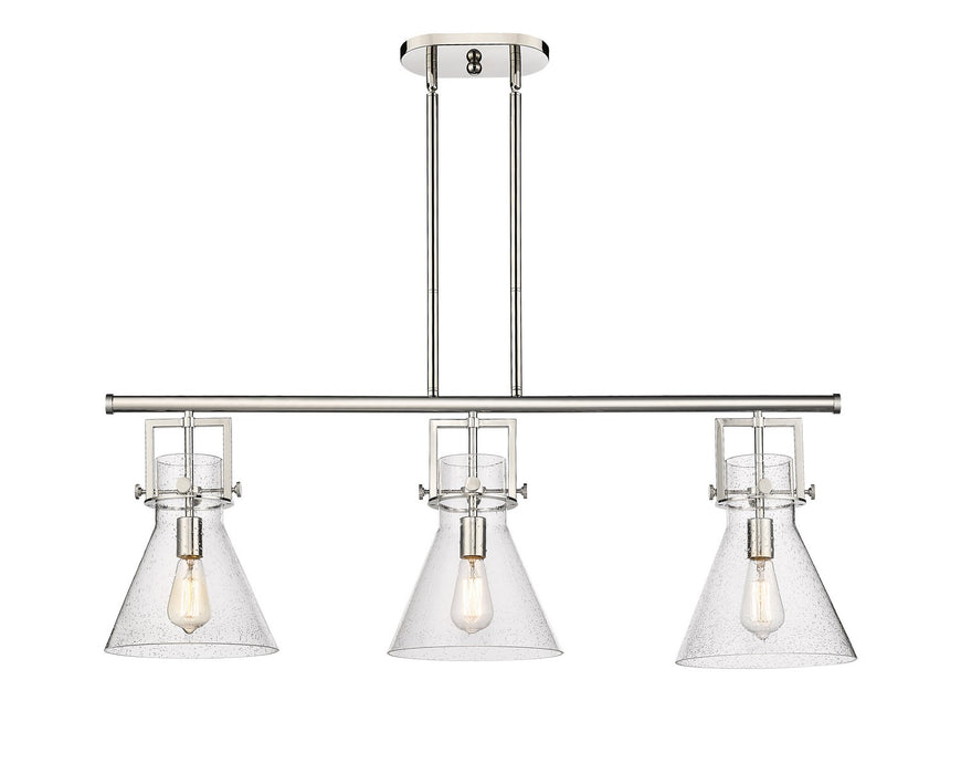 Innovations 411-3I-PN-G411-10SDY Three Light Island Pendant, Polished Nickel