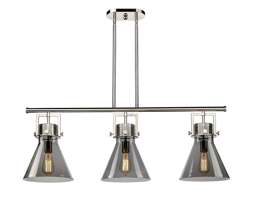 Innovations 411-3I-PN-G411-10SM Three Light Island Pendant, Polished Nickel