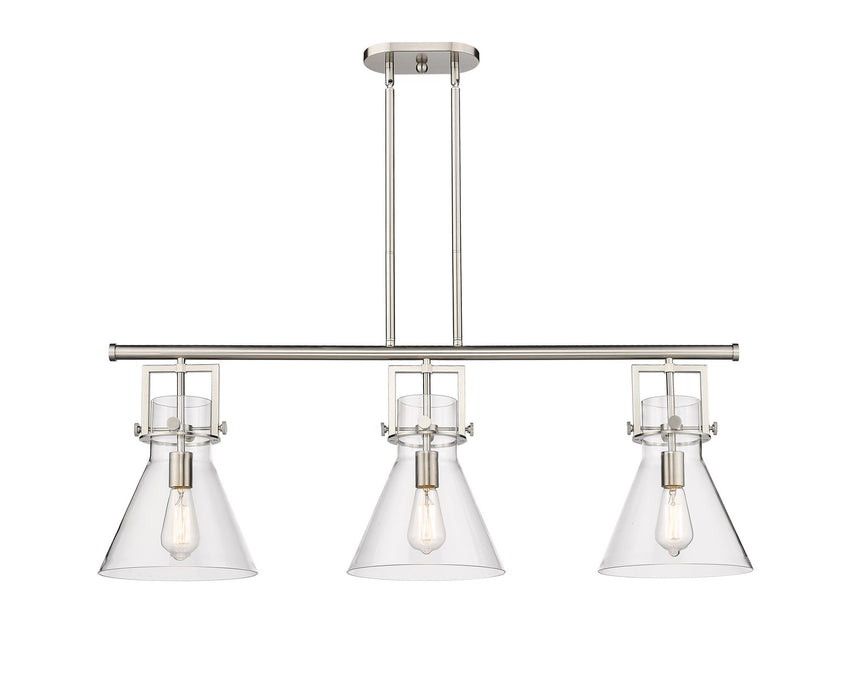 Innovations 411-3I-SN-G411-10CL Three Light Island Pendant, Satin Nickel