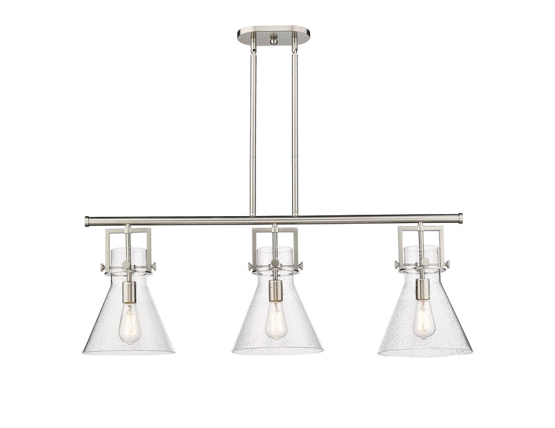 Innovations 411-3I-SN-G411-10SDY Three Light Island Pendant, Satin Nickel