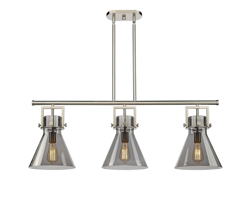 Innovations 411-3I-SN-G411-10SM Three Light Island Pendant, Satin Nickel