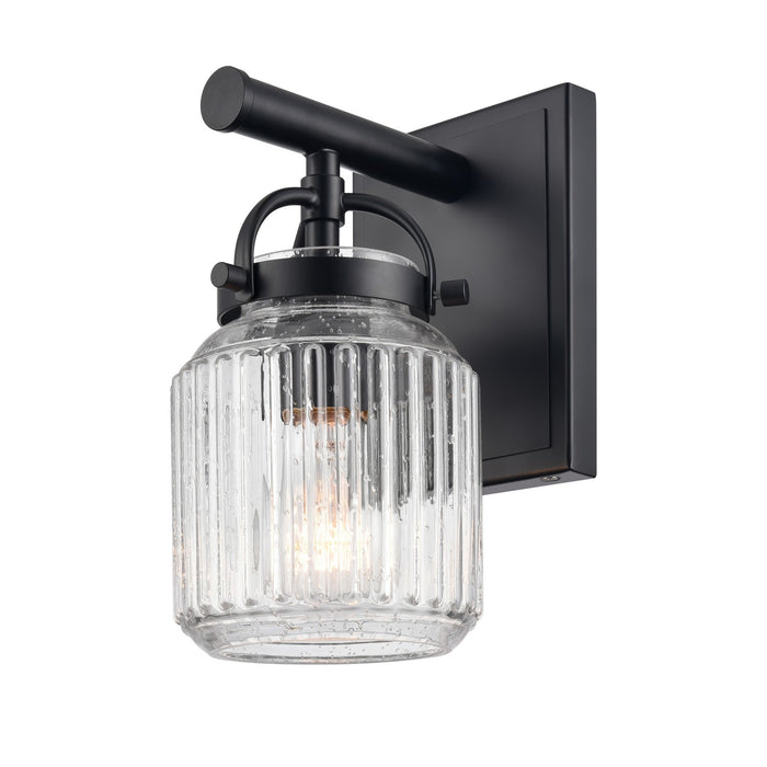 Innovations 416-1W-BK-G416-6SDY One Light Wall Sconce, Matte Black