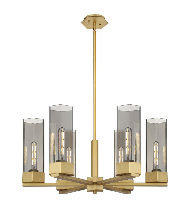 Innovations 427-6CR-BB-G427-14SM LED Chandelier, Brushed Brass