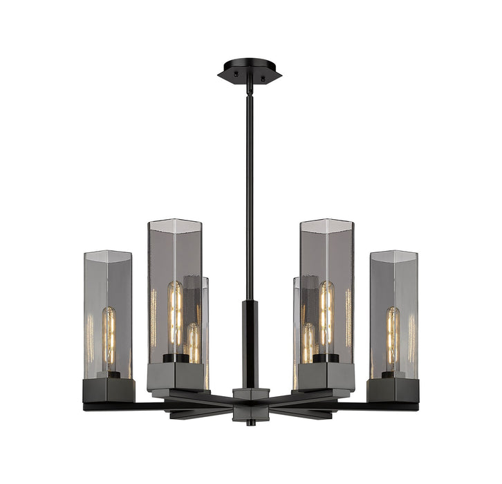 Innovations 427-6CR-BK-G427-14SM LED Chandelier, Matte Black