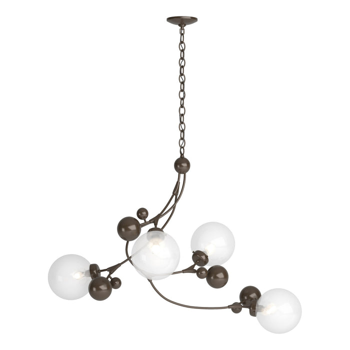 Hubbardton Forge 136420-SKT-05-WF0639 Four Light Pendant, Bronze