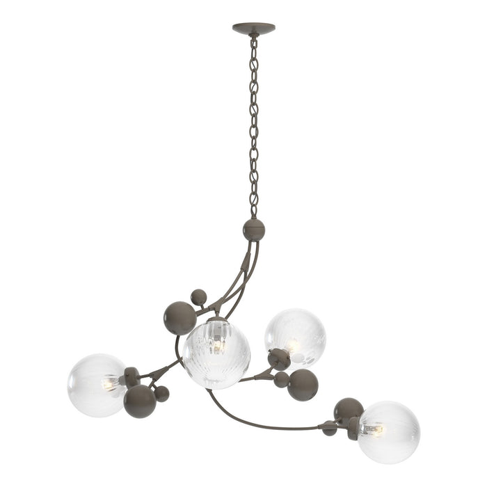 Hubbardton Forge 136420-SKT-07-LL0639 Four Light Pendant, Dark Smoke