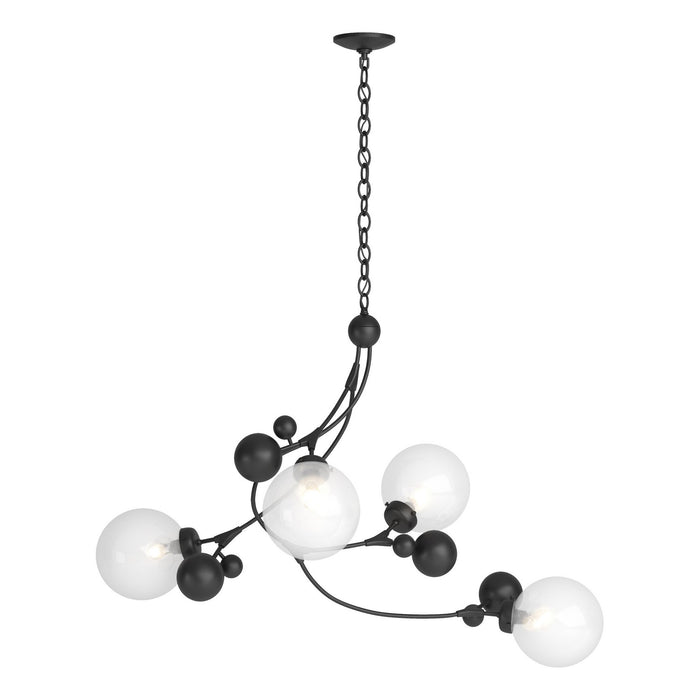 Hubbardton Forge 136420-SKT-10-WF0639 Four Light Pendant, Black