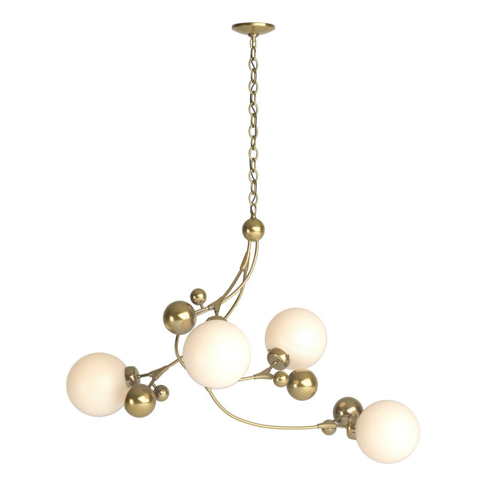 Hubbardton Forge 136420-SKT-86-GG0639 Four Light Pendant, Modern Brass