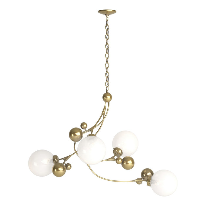 Hubbardton Forge 136420-SKT-86-WF0639 Four Light Pendant, Modern Brass