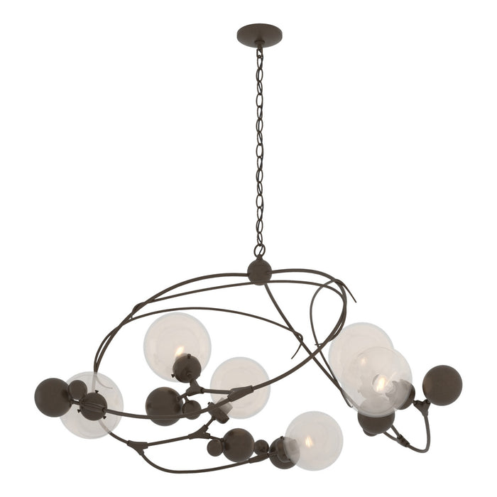 Hubbardton Forge 136421-SKT-05-WF0639 Six Light Pendant, Bronze