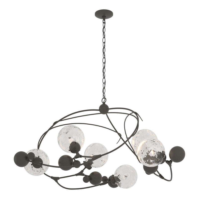 Hubbardton Forge 136421-SKT-07-LL0639 Six Light Pendant, Dark Smoke