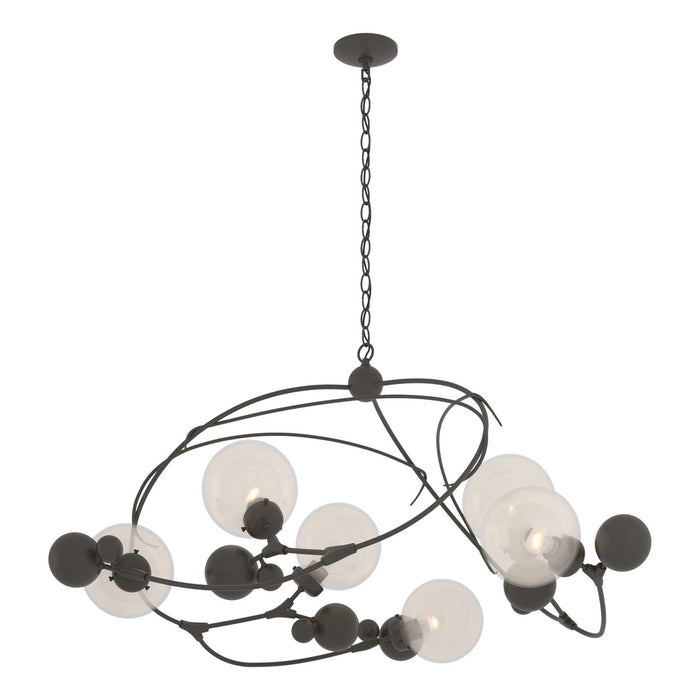 Hubbardton Forge 136421-SKT-07-WF0639 Six Light Pendant, Dark Smoke
