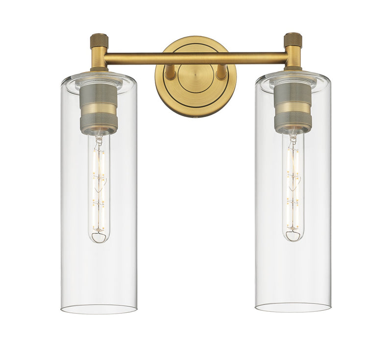 Innovations 434-2W-BB-G434-12CL LED Bath Vanity, Brushed Brass