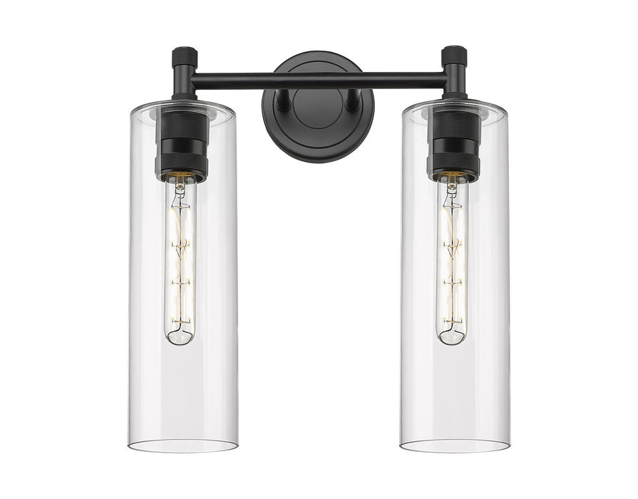 Innovations 434-2W-BK-G434-12CL LED Bath Vanity, Matte Black