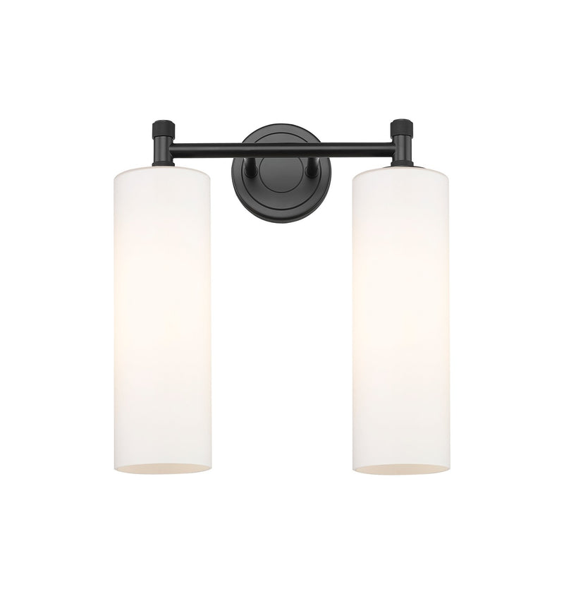 Innovations 434-2W-BK-G434-12WH LED Bath Vanity, Matte Black